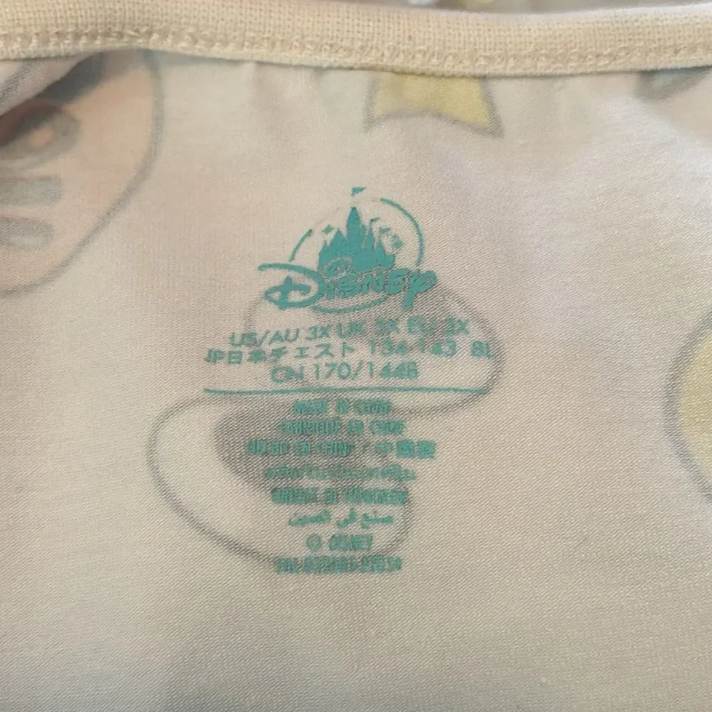 Disney Chip And Dale Graphic Organic Cotton Blend Long Sleeve Pastel Pajama Top